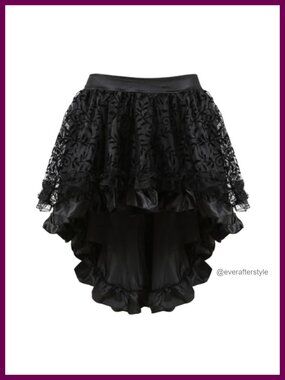 Steampunk Renaissance Pirate Skirt Plus Size High Low Cosplay